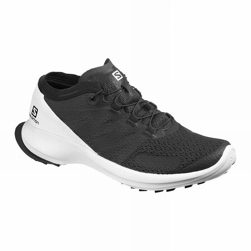 SALOMON SENSE FLOW Philippines - Men's Trail Running Shoes - Black/White | 630295-ZFH